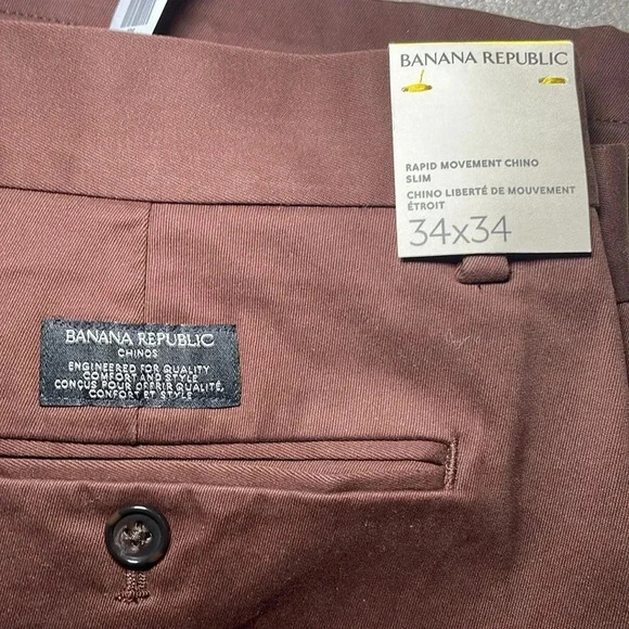 Banana Republic rapid movement Chino slim sz 34x34 - Picture 3 of 10